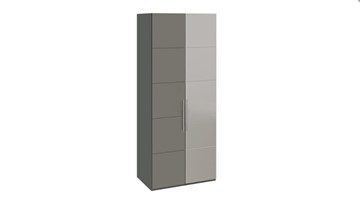 Распашной шкаф Наоми с 1 зеркальной правой дверью, цвет Фон серый, Джут СМ-208.07.04 R в Тамбове