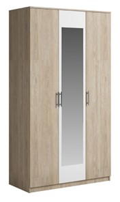 Шкаф 3 двери Светлана, с зеркалом, белый/дуб сонома в Тамбове