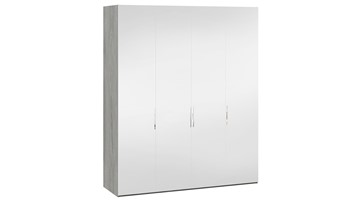 Шкаф для одежды Эмбер СМ-348.07.012 (Дуб Гамильтон/Белый глянец) в Тамбове