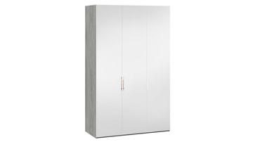 Шкаф для одежды Эмбер СМ-348.07.009 (Дуб Гамильтон/Белый глянец) в Тамбове