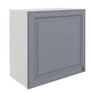 Кухонный шкаф Мишель под вытяжку L600 H566 (1 дв. гл.) эмаль (белый/серый) в Тамбове