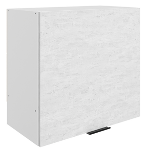 Шкаф на кухню Стоун L600 Н566 (1 дв. гл.) (белый/белая скала) в Тамбове