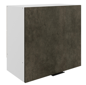 Навесной шкаф Стоун L600 Н566 (1 дв. гл.) (белый/камень темно-серый) в Тамбове