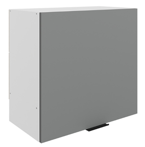 Шкаф навесной Стоун L600 Н566 (1 дв. гл.) (белый/оникс софттач) в Тамбове