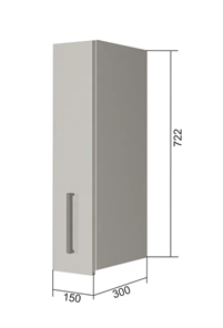 Кухонный навесной шкаф В7 15, Серый/Антрацит в Тамбове