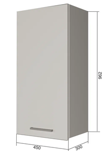 Кухонный шкаф В9 45, Сатин/Антрацит в Тамбове