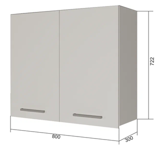 Навесной шкаф ВС7 80, Бетон пайн/Антрацит в Тамбове