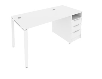 Офисный стол на металлокаркасе Б.РС-СТП -1.1 Белый/Белый в Тамбове
