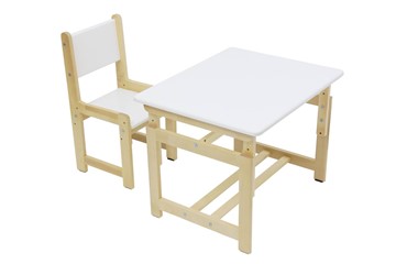 Комплект растущей детской мебели POLINI Kids ECO 400 SM 68Х55 Белый / Натуральный в Тамбове