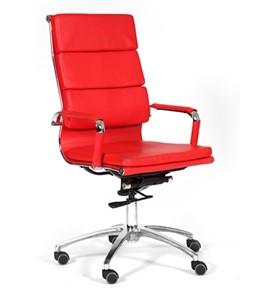 Компьютерное кресло CHAIRMAN 750 экокожа красная в Тамбове