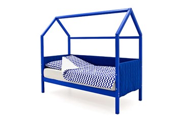 Кровать-домик детская «Svogen синий» мягкая в Тамбове