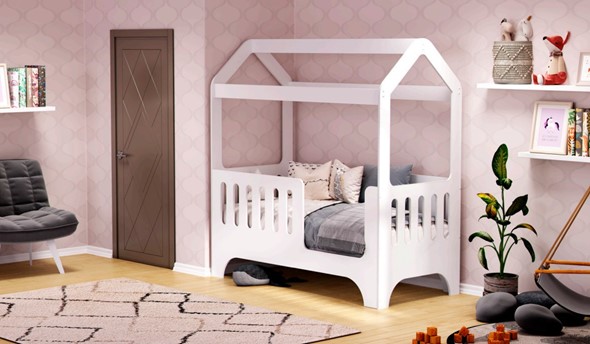 Кровать Домик с ящиками/детская мебель/кровать для детей/ кровать с бортиком/монтессори