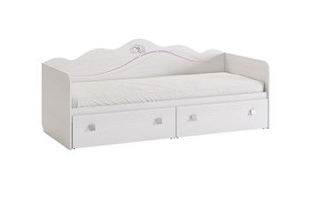 Кровать в детскую Фэнтези с ящиками, белый рамух в Тамбове