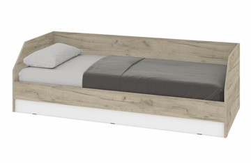 1-спальная детская кровать О81, Серый дуб - Белый в Тамбове