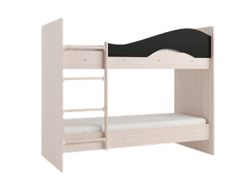 Двухъярусная кровать Мая на щитах со шкафом и ящиками, корпус Млечный дуб, фасад Венге в Тамбове - предосмотр 2