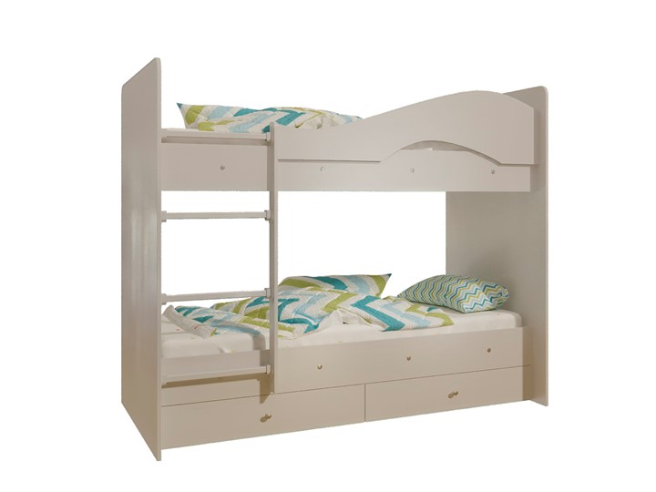 Детская 2-этажная кровать Мая с 2 ящиками на щитах, цвет Млечный дуб в Тамбове - изображение 4