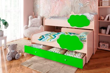 Детская 2-х ярусная кровать Соник 1.6 с ящиком, Лайм в Тамбове