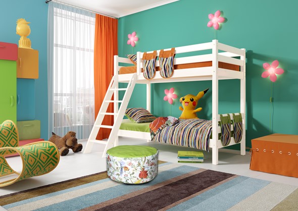 Двухъярусная детская кровать Соня, Вариант 10 Белый в Тамбове - изображение