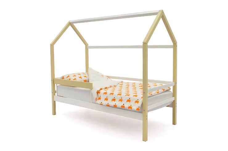 Детская кровать-домик Svogen бежево-белый в Тамбове - изображение 2