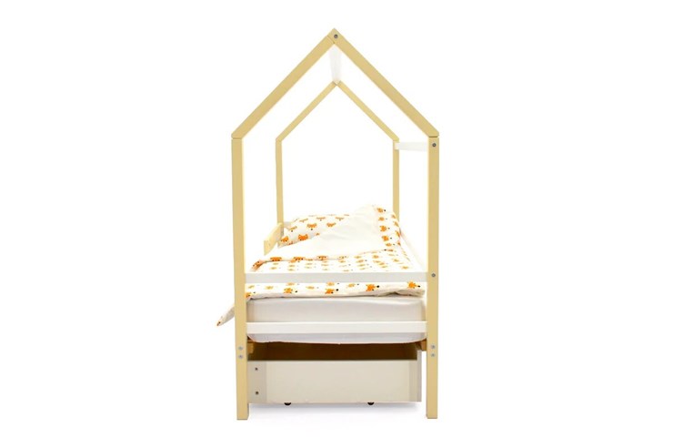 Детская кровать-домик Svogen бежево-белый в Тамбове - изображение 5