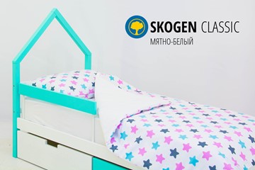 Кровать-домик детская мини Skogen белый-мятный в Тамбове - предосмотр 3