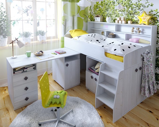 Детская кровать-чердак Малыш-5, цвет Винтерберг в Тамбове - изображение 7