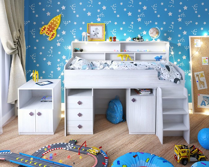Детская кровать-чердак Малыш-5, цвет Винтерберг в Тамбове - изображение 8