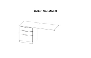Кровать детская с письменным столом и шкафом POLINI Kids Simple Белый / Бетон в Тамбове - предосмотр 9