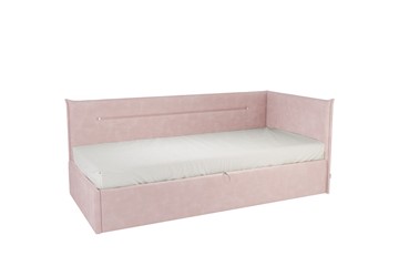Детская кровать  0.9 Альба (Тахта), нежно-розовый (велюр) в Тамбове - предосмотр