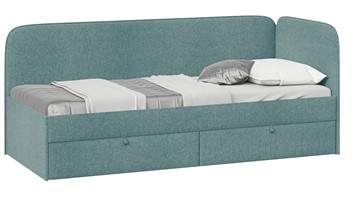 Кровать подростковая Молли тип 1 (80), Микровелюр Scandi Indigo 11 в Тамбове