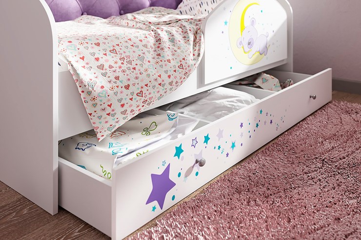 Детская кровать Звездочка с бортиком, Розовый в Тамбове - изображение 1
