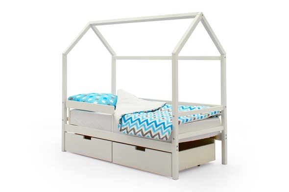Детская кровать-домик Svogen белый в Тамбове - изображение