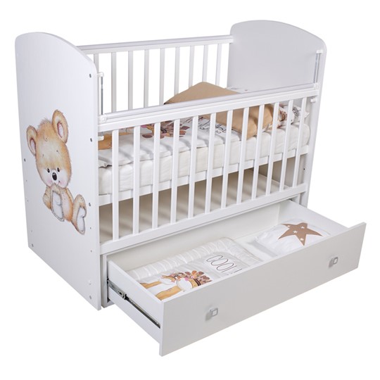 Детская кровать Фея 750 Медвежонок Белый в Тамбове - изображение 2