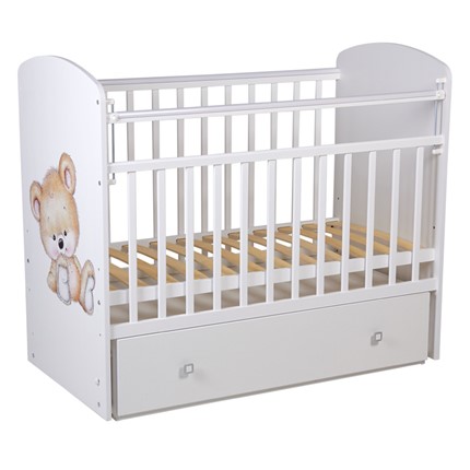 Детская кровать Фея 750 Медвежонок Белый в Тамбове - изображение
