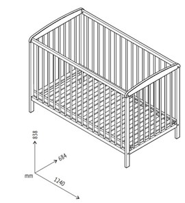 Кроватка для новорожденных POLINI Kids Simple 101 Натуральный в Тамбове - предосмотр 9
