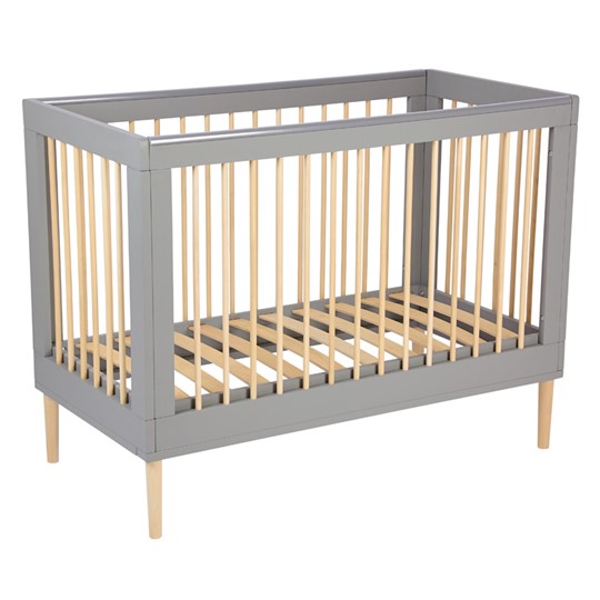 Детская кроватка POLINI Kids Simple 360 Серый / Натуральный в Тамбове - изображение 1