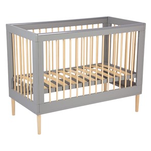 Детская кроватка POLINI Kids Simple 360 Серый / Натуральный в Тамбове - предосмотр