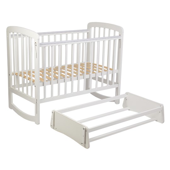 Кроватка для новорожденных с маятником POLINI Kids Simple 304 Белый в Тамбове - изображение 1