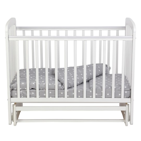 Кроватка для новорожденных с маятником POLINI Kids Simple 304 Белый в Тамбове - изображение 7