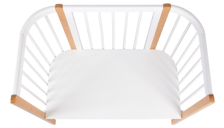 Кроватка приставная POLINI Kids Simple 120 Белый / Бук в Тамбове - изображение 4