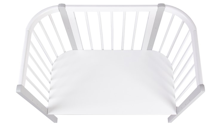 Кроватка приставная POLINI Kids Simple 120 Белый / Серый в Тамбове - изображение 3