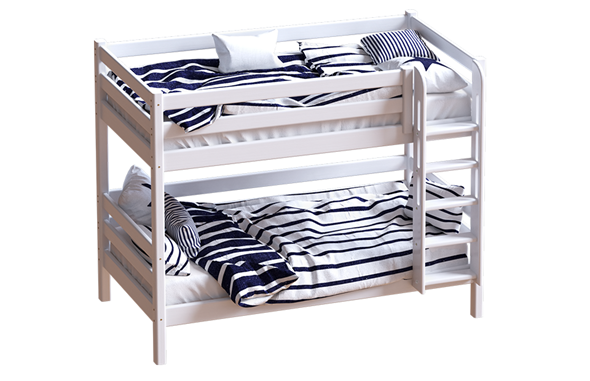 Кровать 2-ярусная Авалон, восковая эмаль с прямой лестницей в Тамбове - изображение