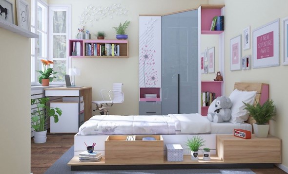 Детская спальня Урбан Набор 3, розовый в Тамбове - изображение