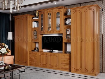 Гостиный гарнитур Альберт со шкафами, глянцевый в Тамбове - предосмотр