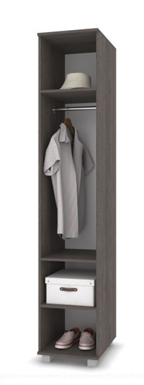Распашной шкаф В-12, Серый дуб/Белый в Тамбове - изображение 1