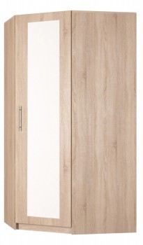Распашной шкаф угловой Реал (YR-198х1034 (7)-М, Вар.1), с зеркалом в Тамбове - изображение