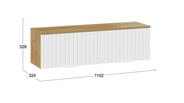 Шкаф настенный Хилтон 1100 (Дуб Крафт Золотой/Белый матовый) в Тамбове - предосмотр 4