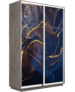 Шкаф Экспресс 1600x600x2400, Абстракция золотая пыль/бетон в Тамбове