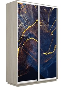 Шкаф 2-створчатый Экспресс 1600x600x2400, Абстракция золотая пыль/шимо светлый в Тамбове