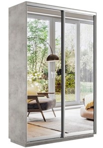 Шкаф 2-дверный Экспресс (2 зеркала) 1600x450x2200, бетон в Тамбове